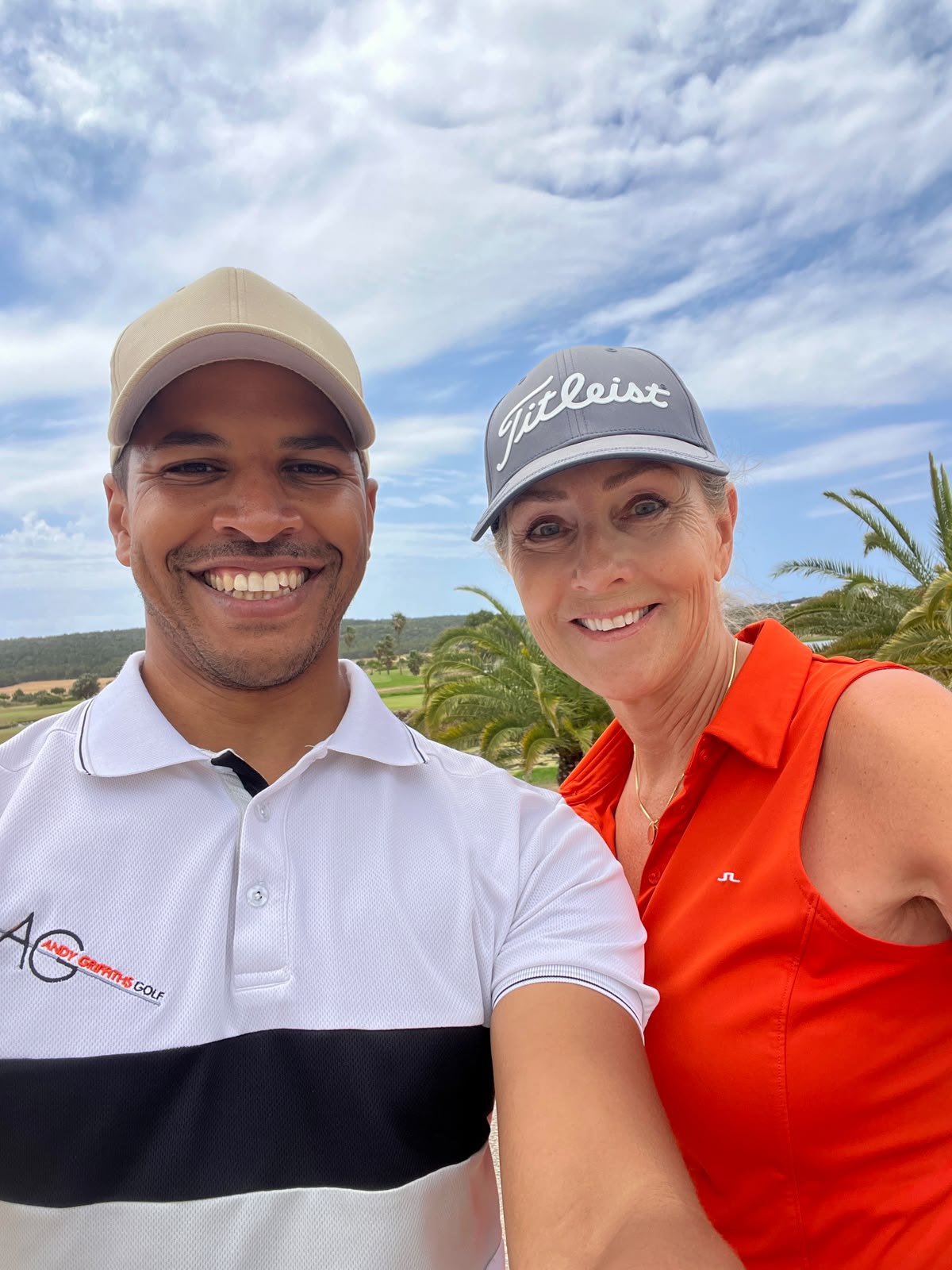Andy with a client at Santa Ponsa during a Play with a Pro day